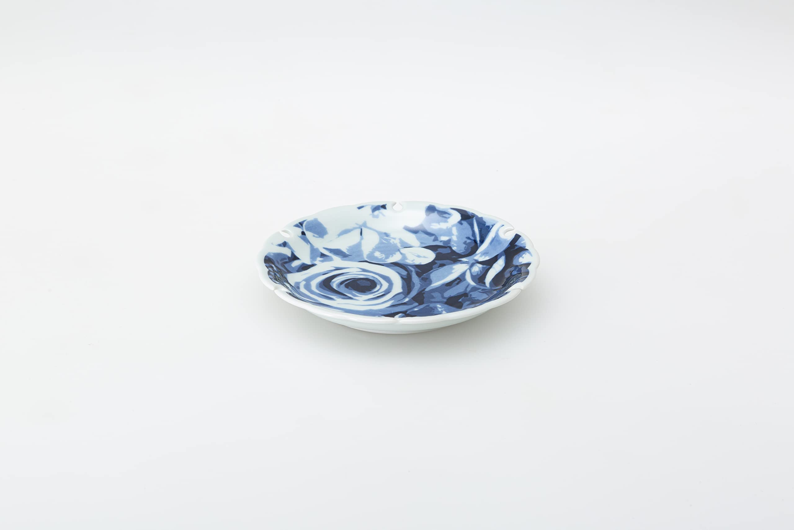 Takayama Pottery P-54 Botanical No. 009 Snow Ring 5 Size Plates, 5